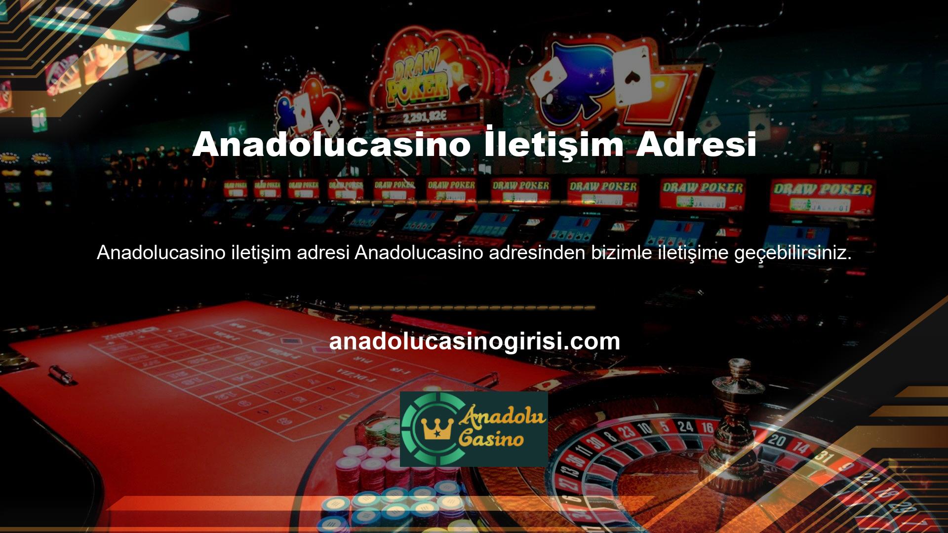 Anadolucasino çevrimiçi oyunlar ve casinolar hakkında çok şey bilen bir ekibi var